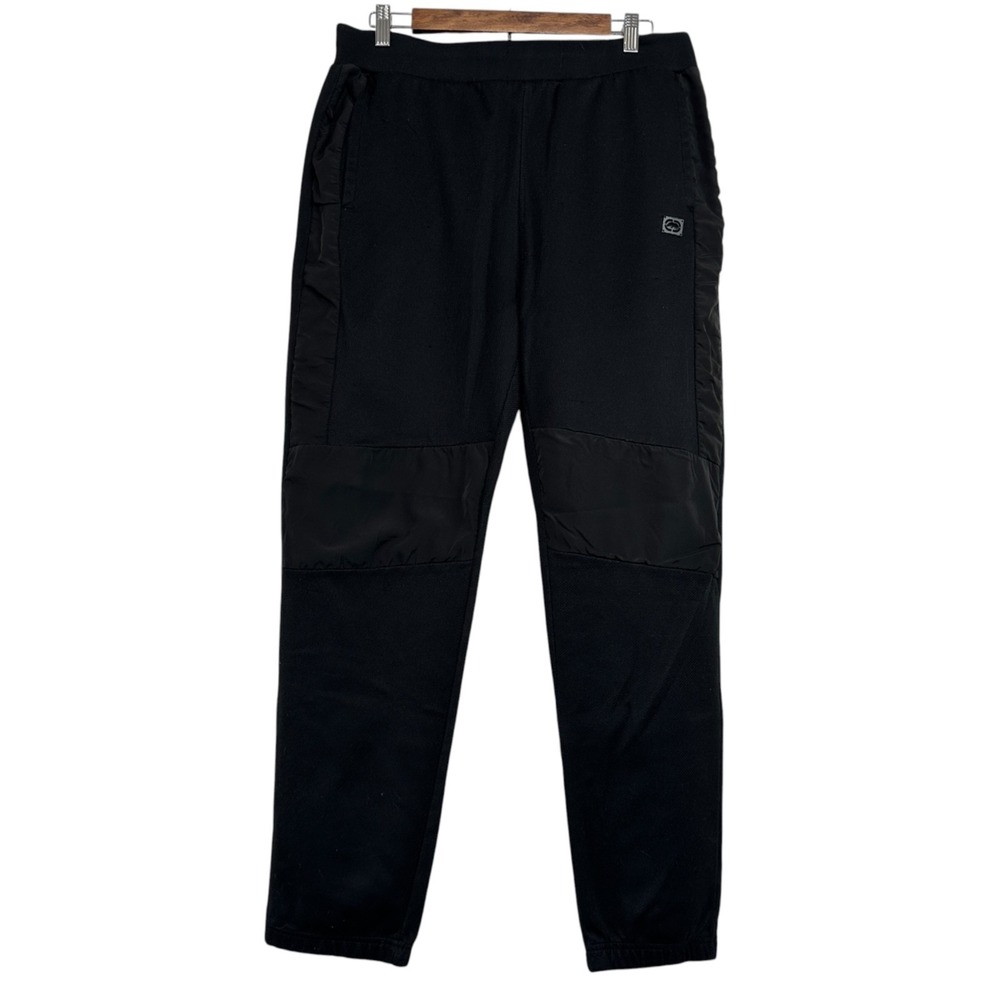 ECKO UNLTD. Black Mesh Pattern Heavyweight Joggers Satin Edges Size‎ Large